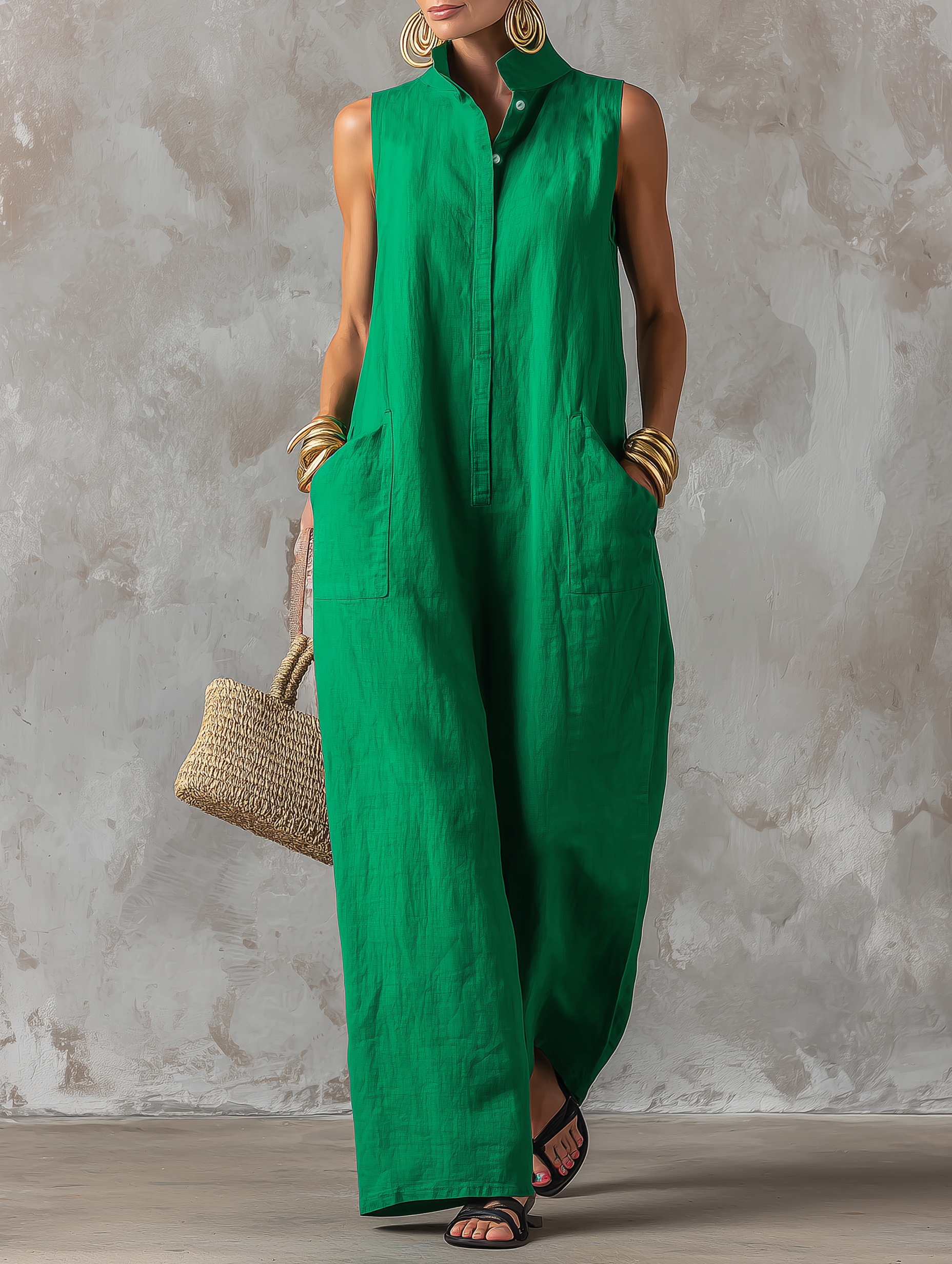 Carla – Emerald Green Jumpsuit
