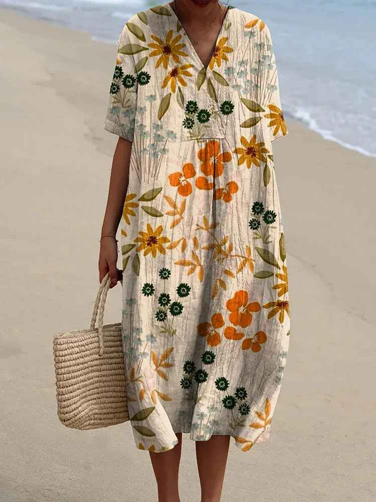 Merel - Vintage Floral Maxi Dress