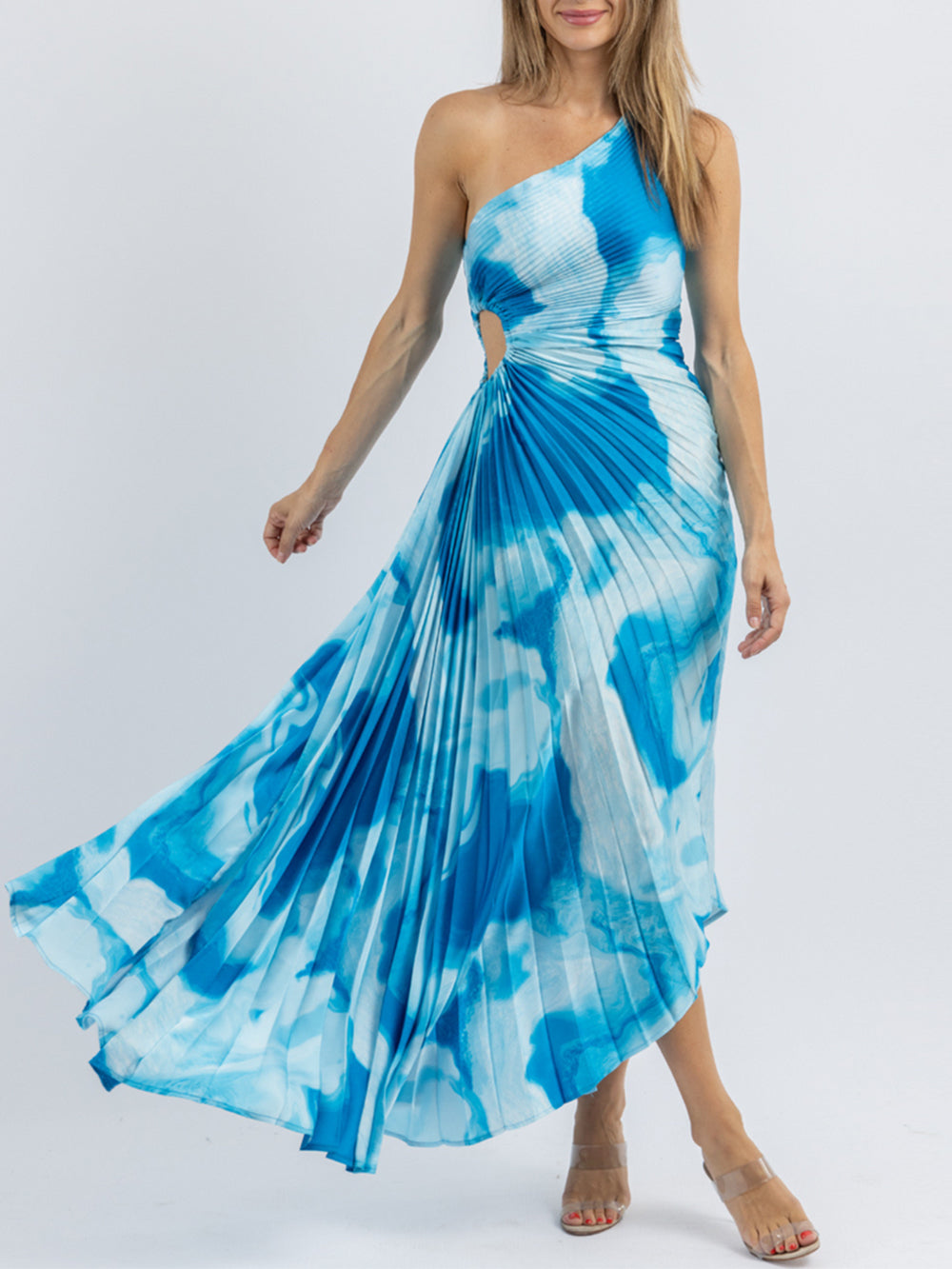 Blue surf midi dress