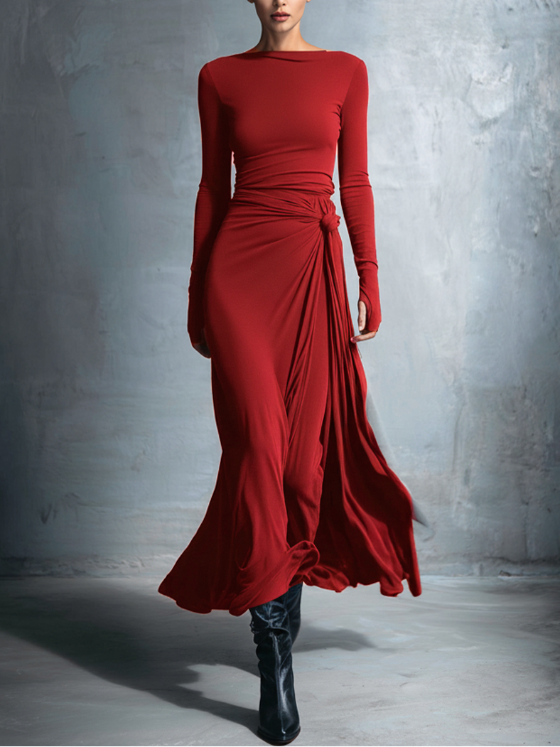 Naomie | Maxi Dress with Silk Knot