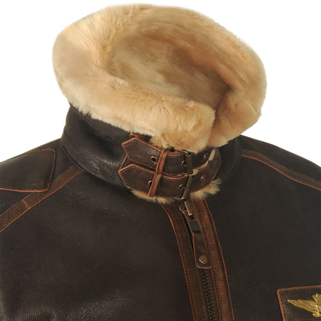 WALKER | Shearling-Lined Jacket with Rugged Finish