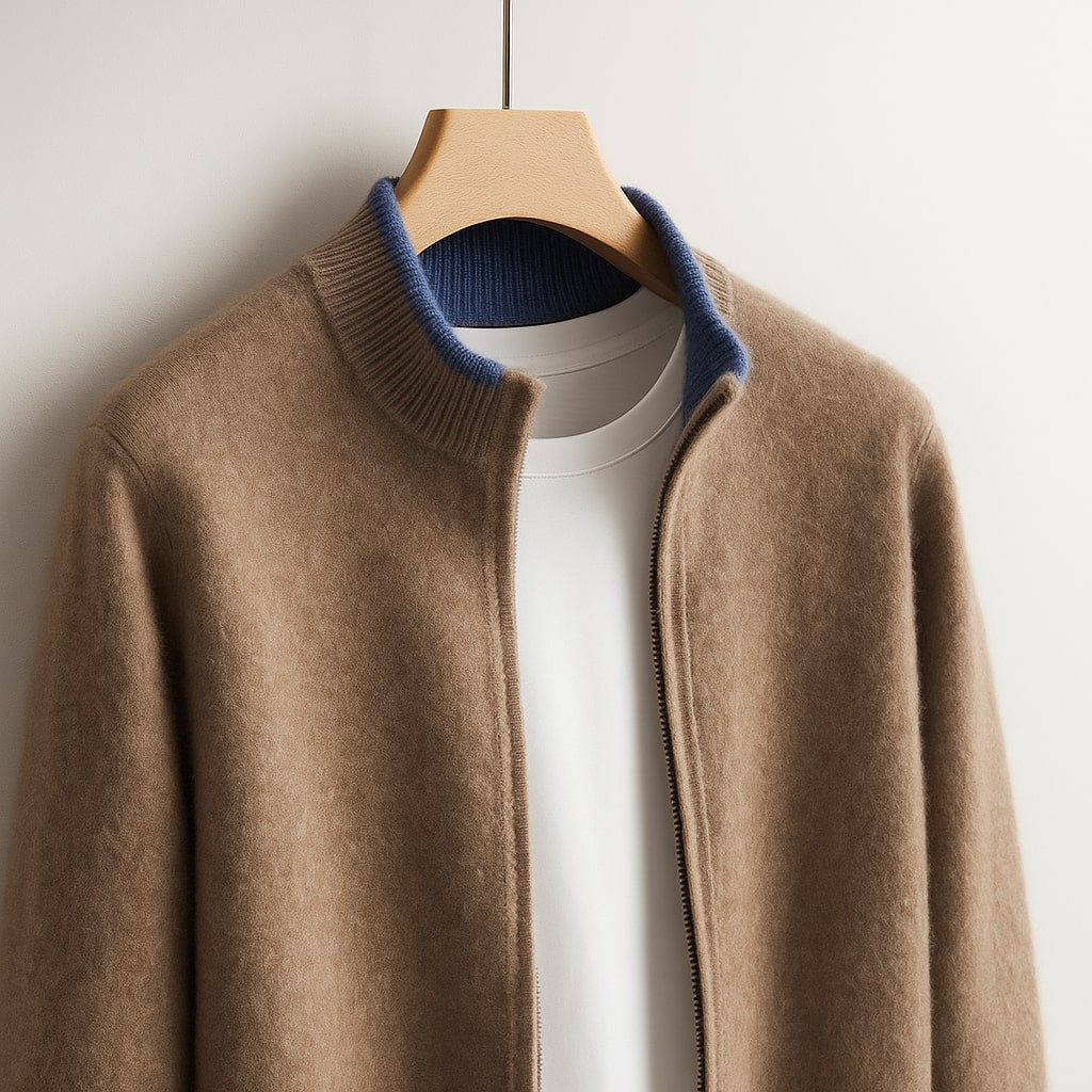 ROSSI ROMA™ | Men's Knitted Jacket with Zipper Warmth and Elegant Everyday Style