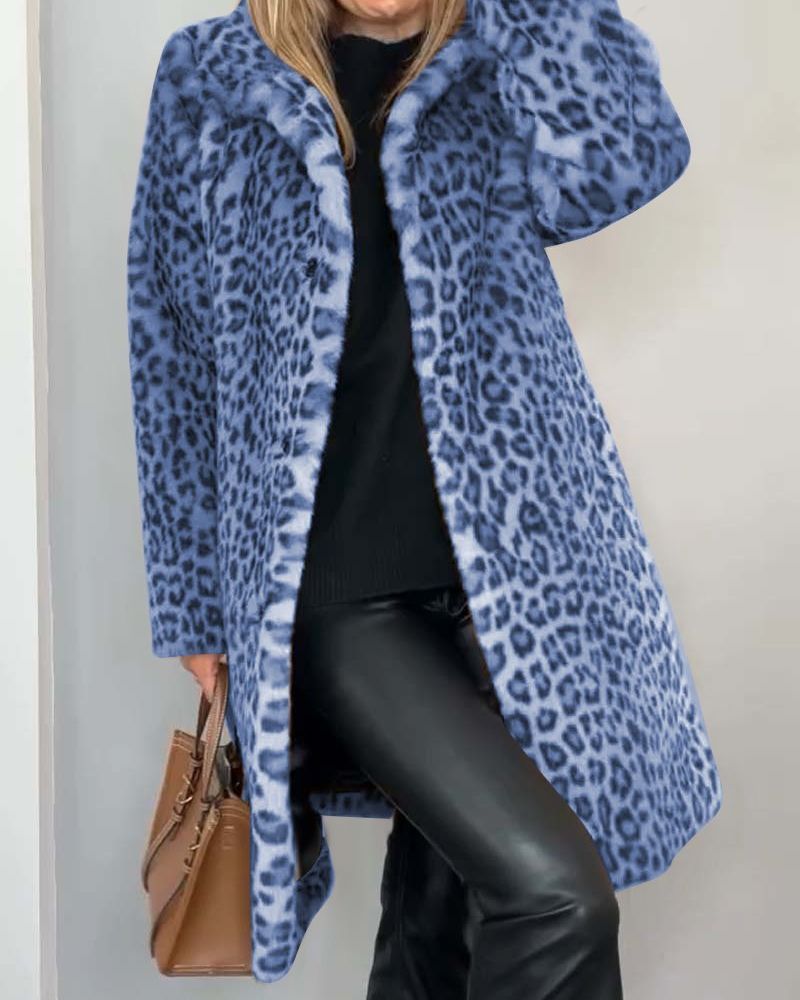 BIANCA | Long Leopard Coat with Timeless Elegance and Refined Comfort