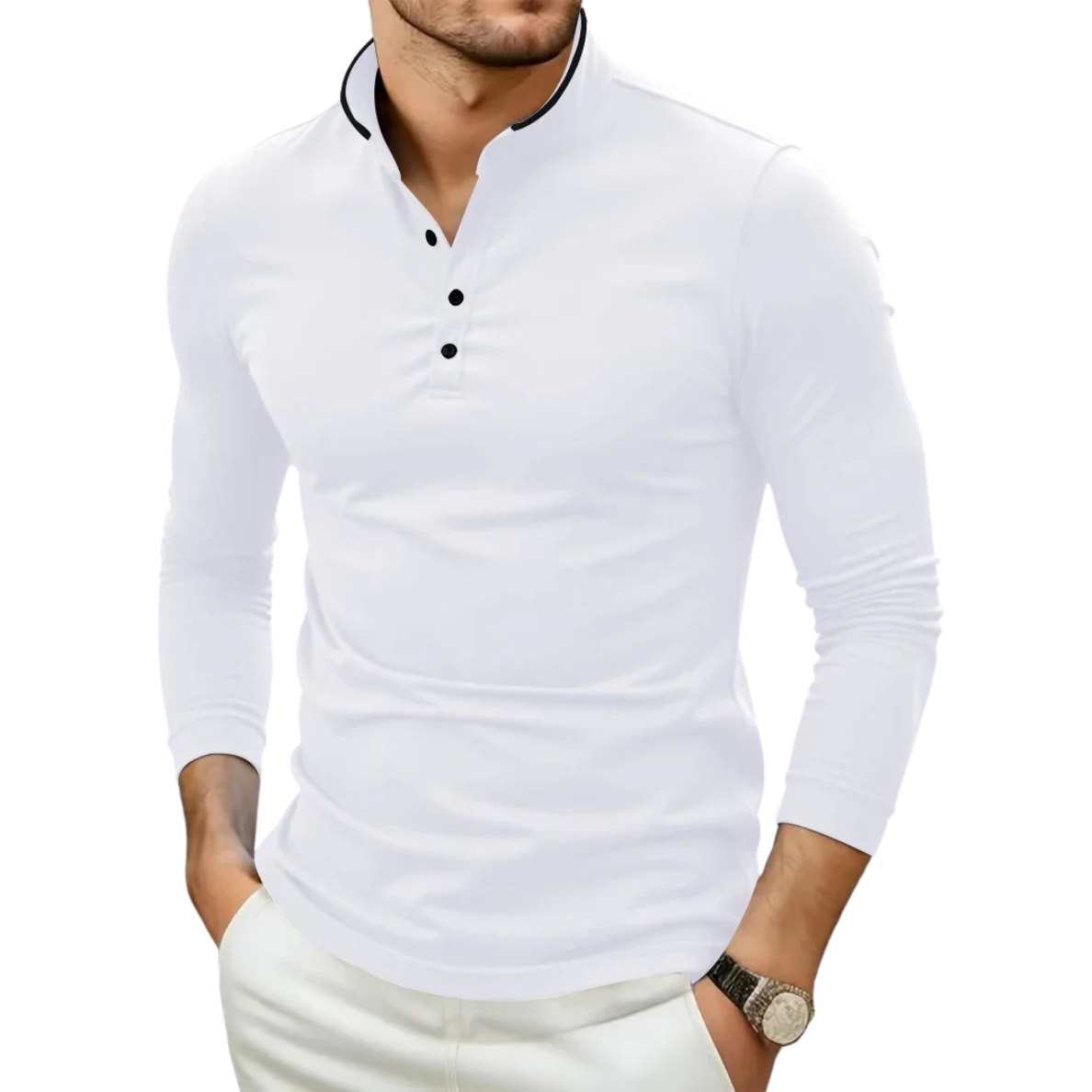 DAMIEN | LUXE HIGH COLLAR SWEATER WITH LONG SLEEVES FOR MEN