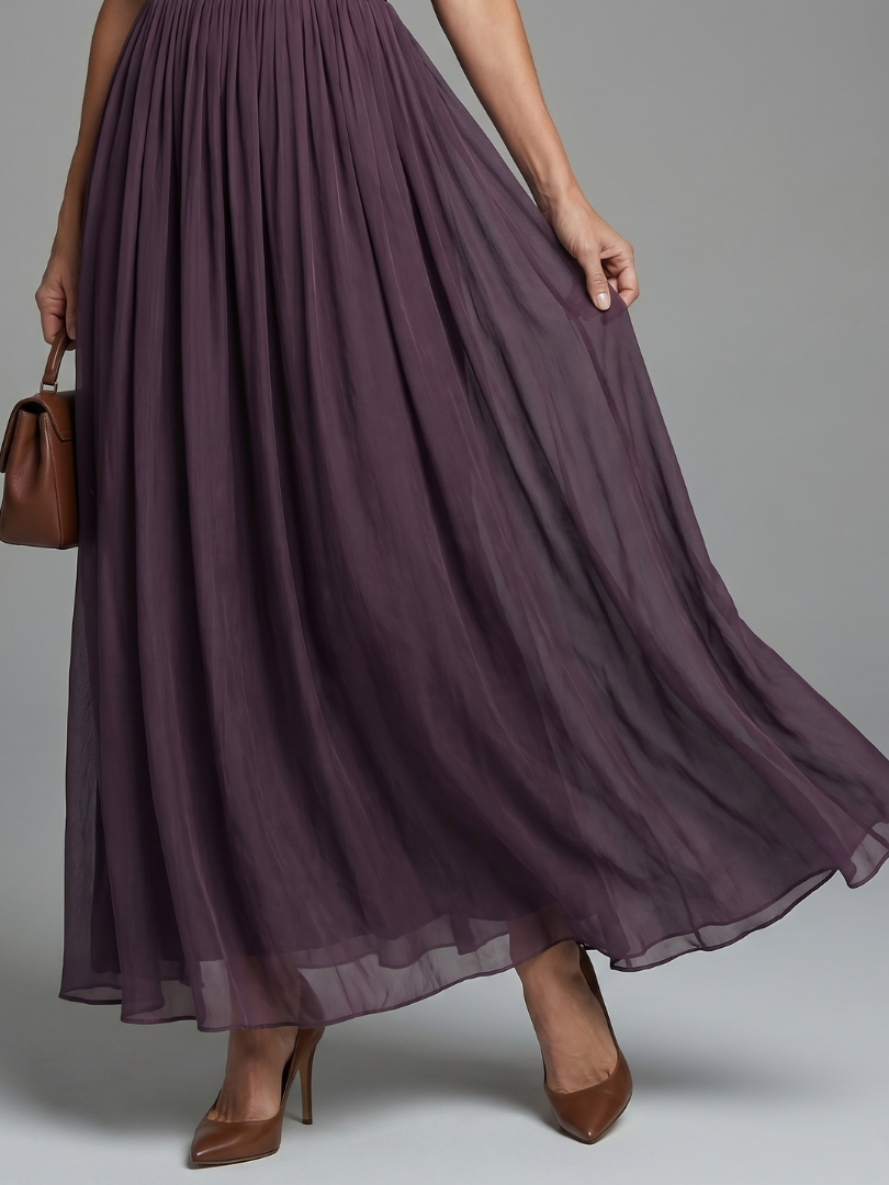 Margot | Gathered Waist Keyhole Maxi Dress