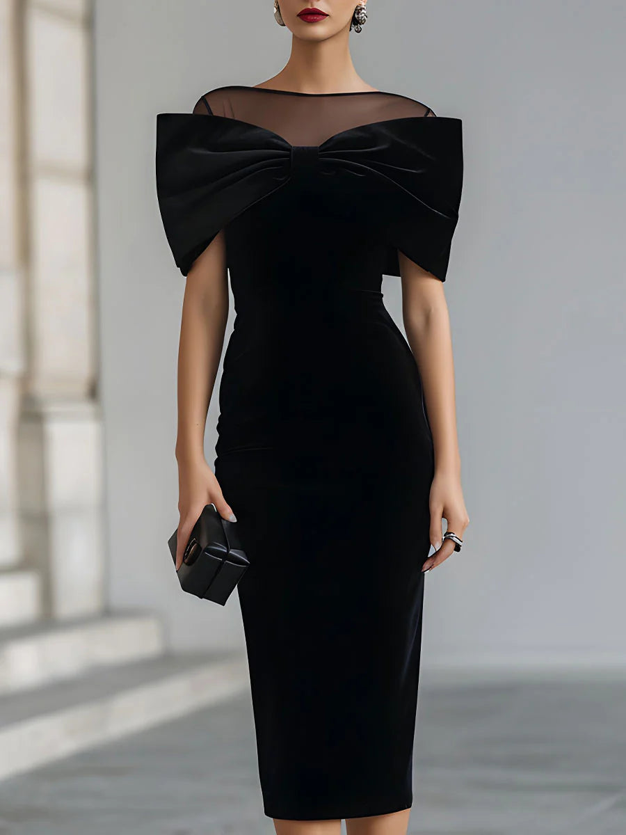 Audrey™ | Elegant Bow Evening Dress