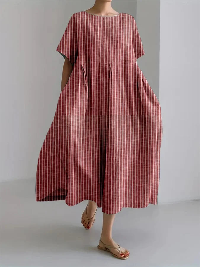 BIANCA | Long Casual Dress with Comfortable Cut and Retro Style for Every Day