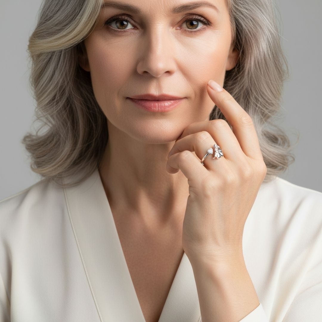 Anne™ - Ring with Dog Icon (Pink)