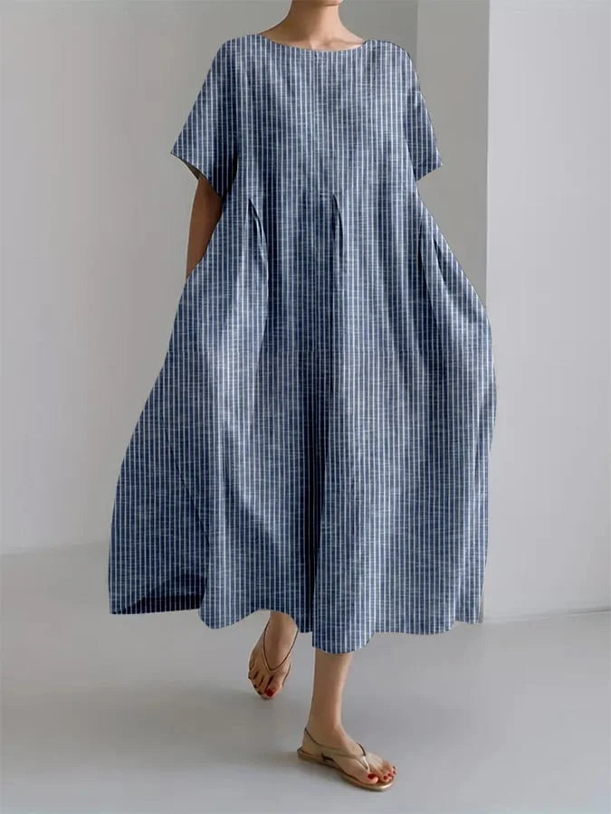BIANCA | Long Casual Dress with Comfortable Cut and Retro Style for Every Day