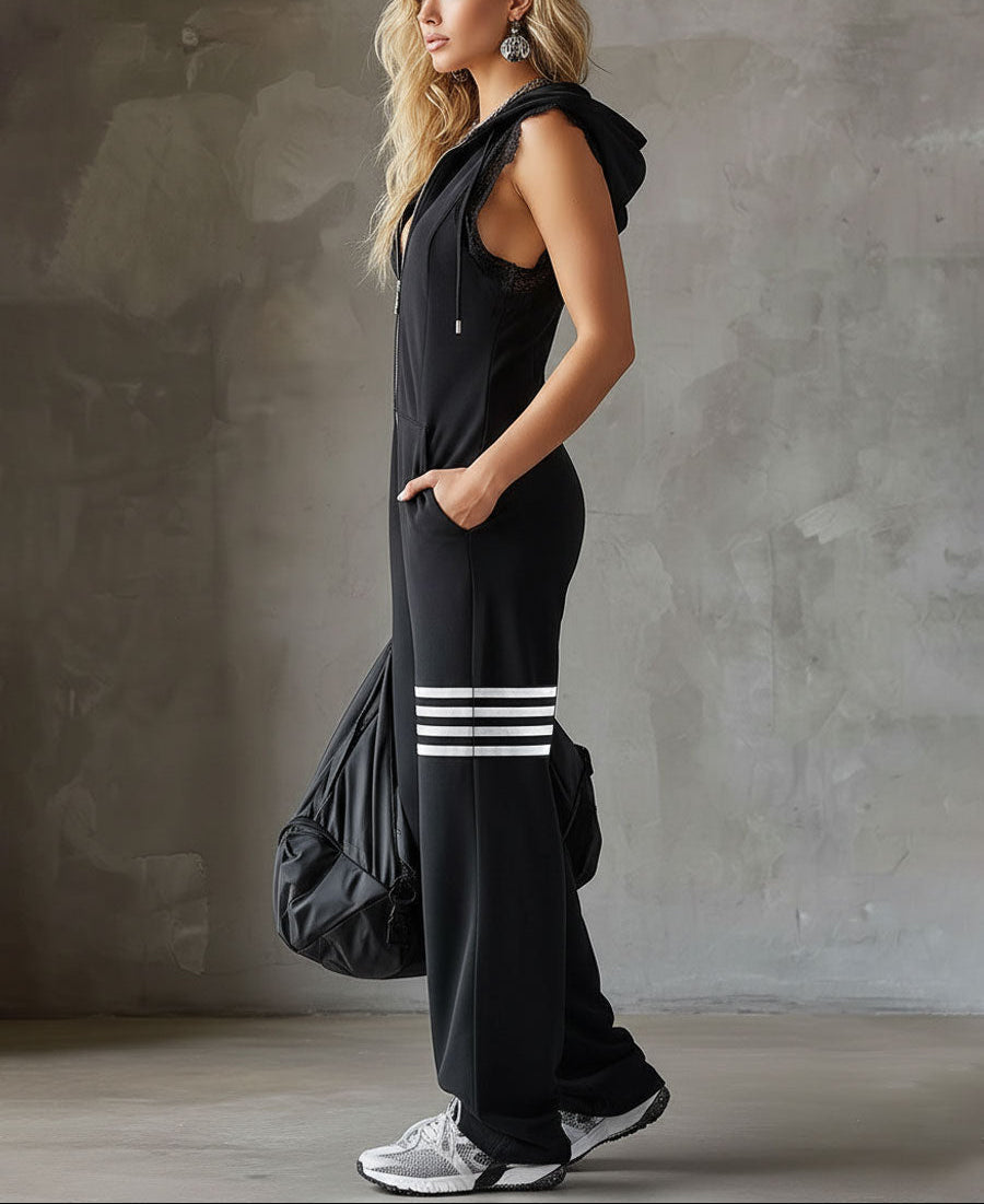 Selene | Hooded Sporty Jumpsuit