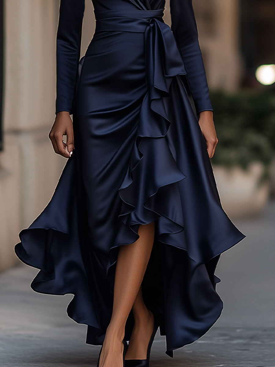 Victoria™ | Elegant Evening Wrap Dress