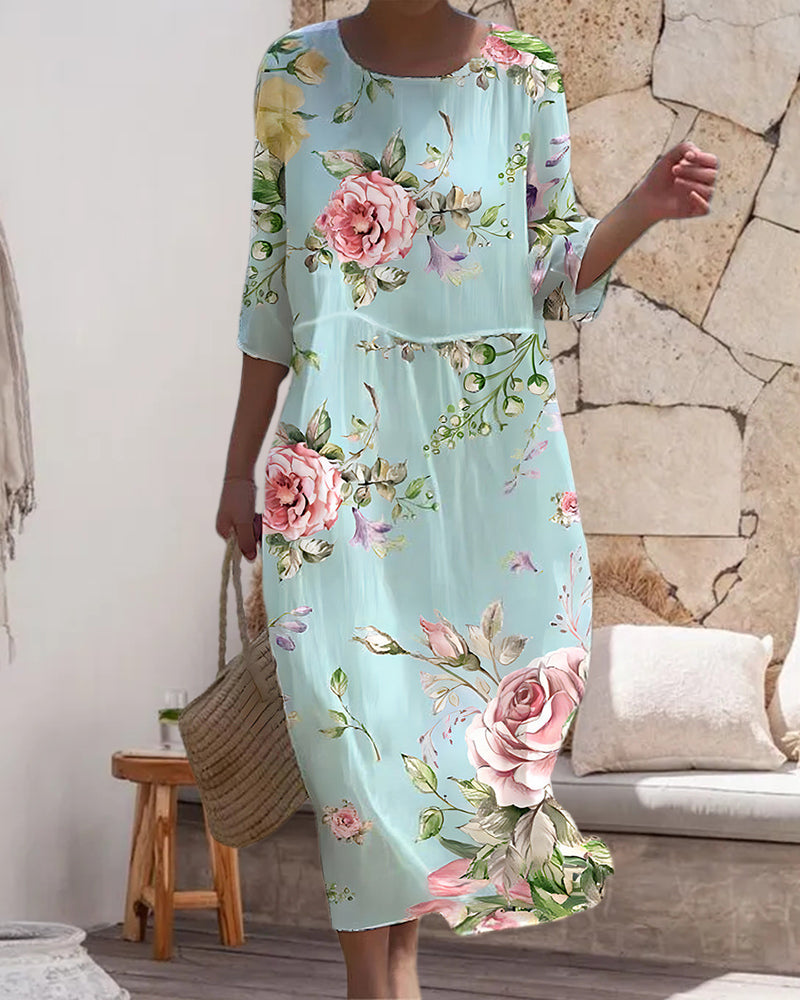 Annalisa | Elegant and Comfortable Floral Dress for Sunny Days