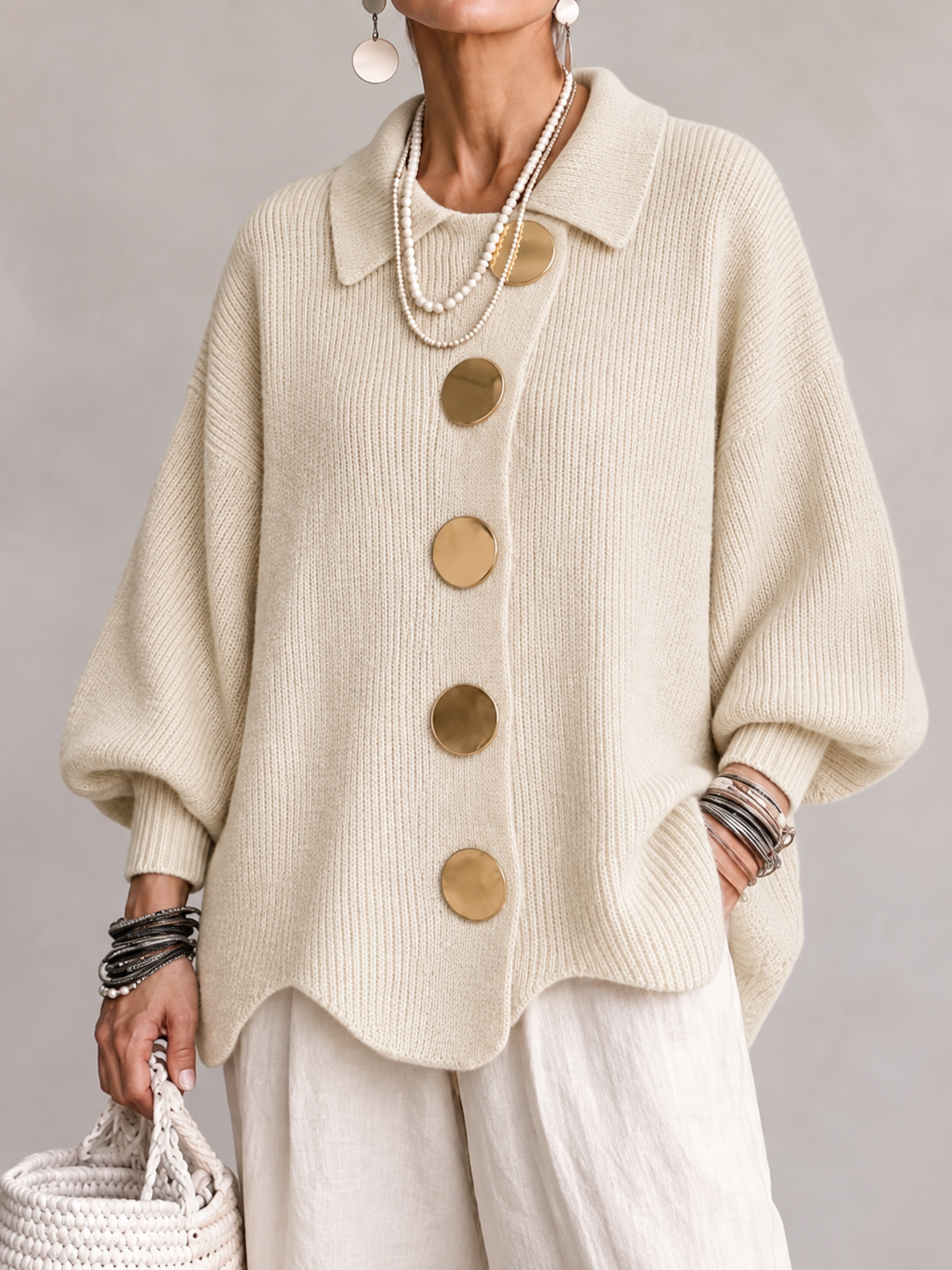 Ardelle™ | Oversized Collared Cardigan