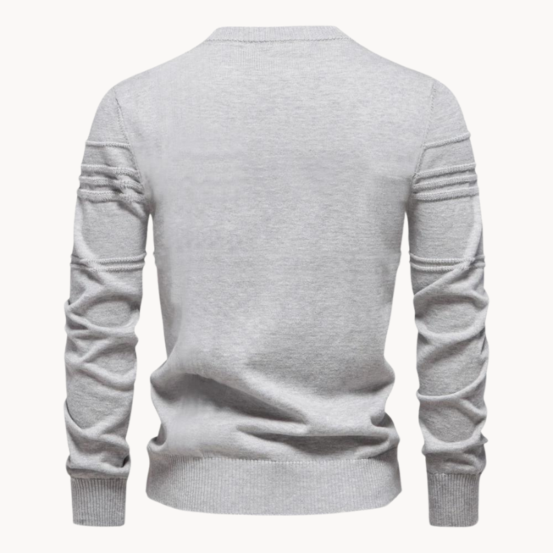 Bryson | Cotton Men’s Sweater with Stripe Design