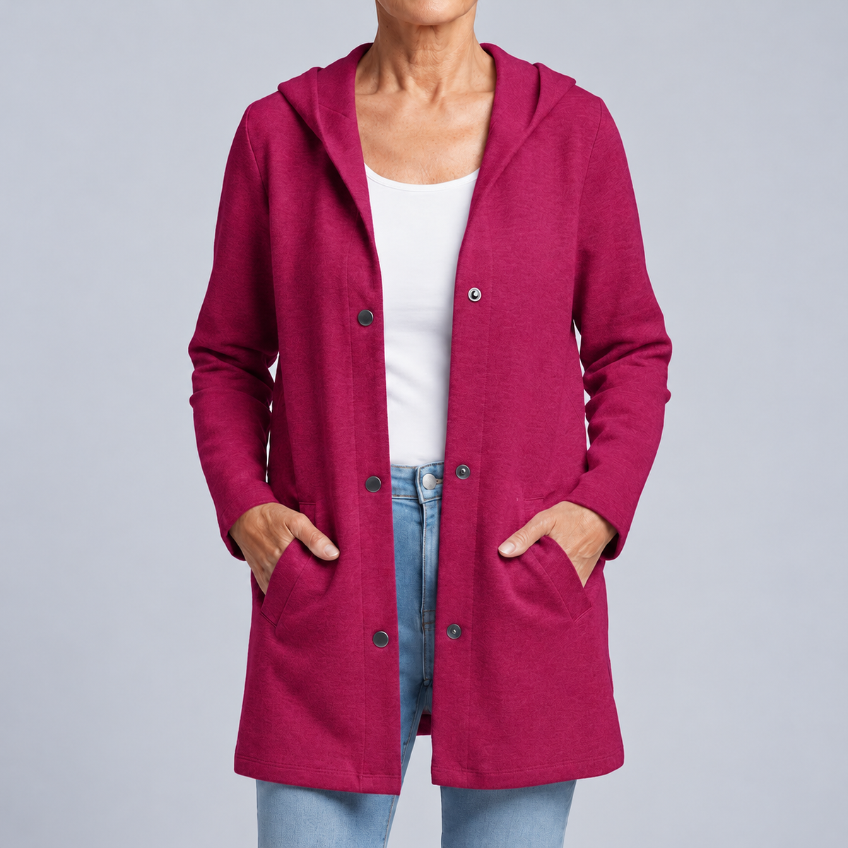 Costanza | Hooded Cardigan with Buttons