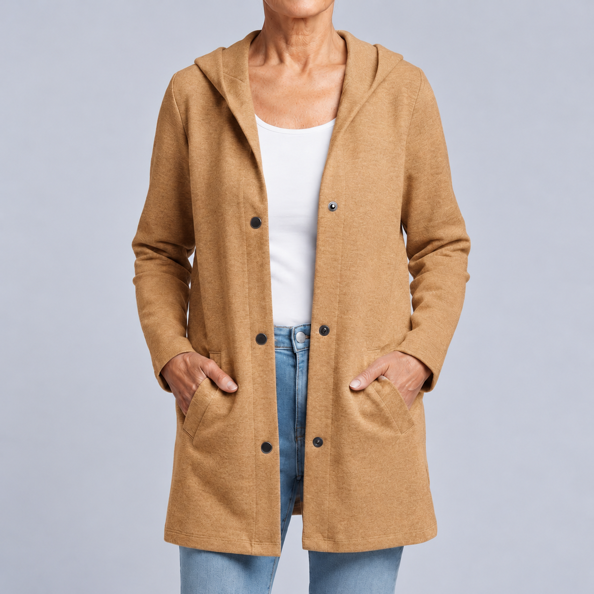 Costanza | Hooded Cardigan with Buttons