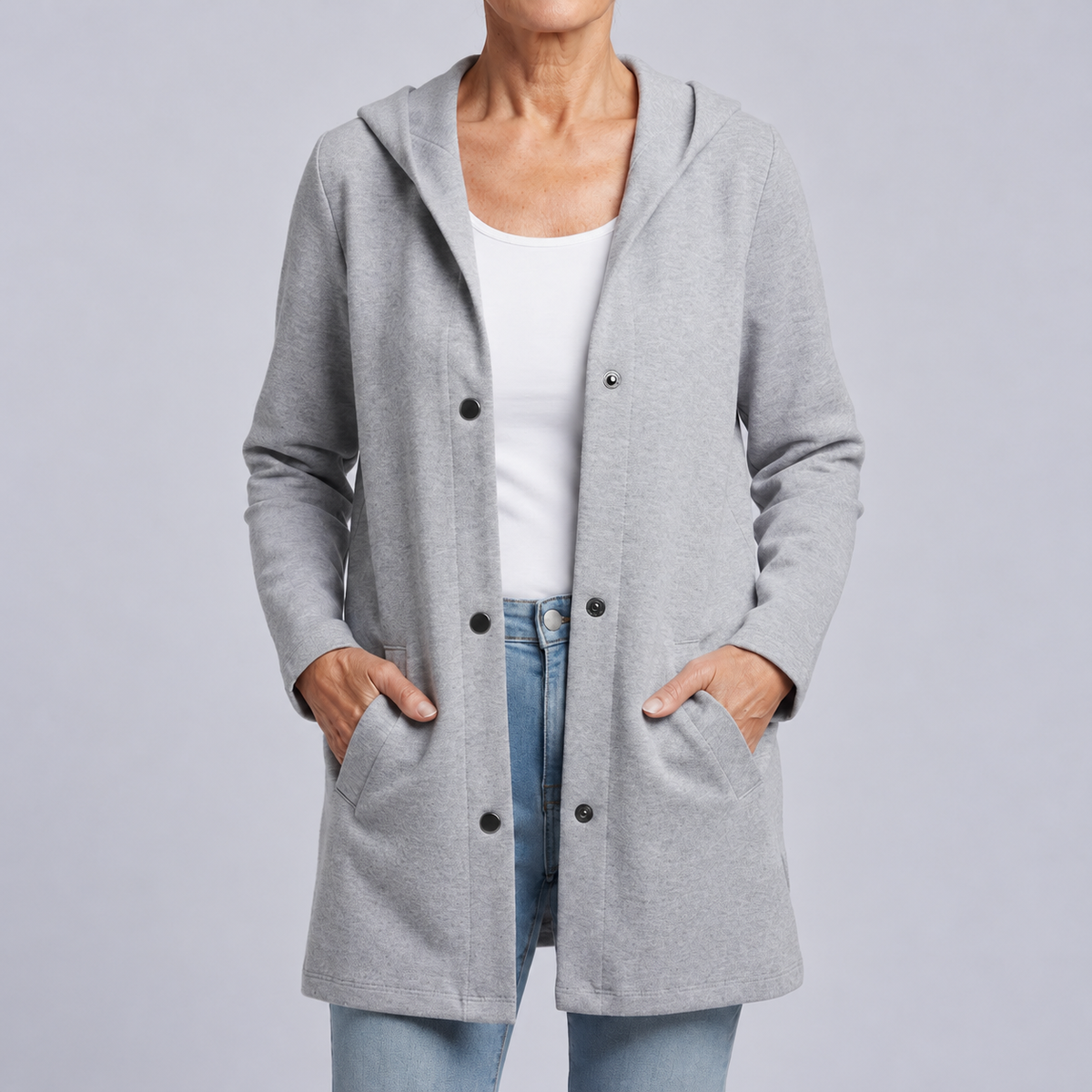 Costanza | Hooded Cardigan with Buttons