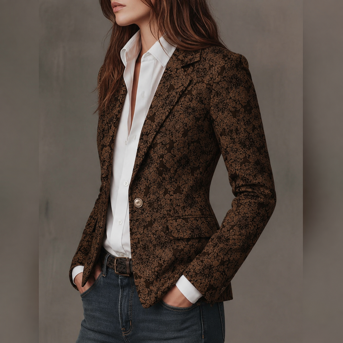Estelle | Jacquard Fitted Blazer