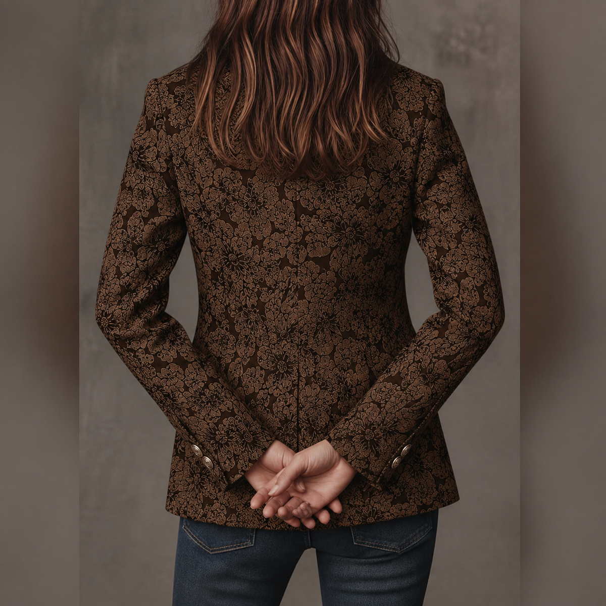 Estelle | Jacquard Fitted Blazer