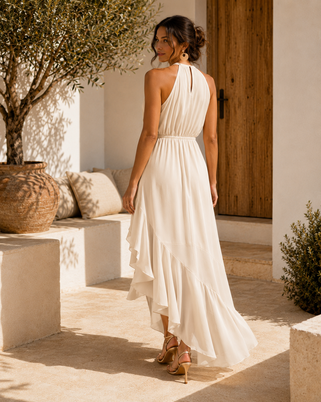 Gabriella | Elegant Dress with Asymmetrical Hem
