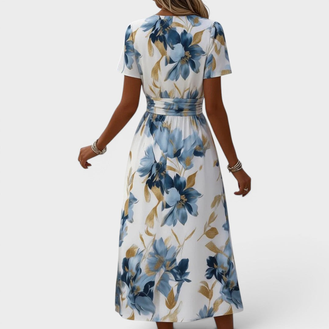 Elara | Midi Dress with Floral Band