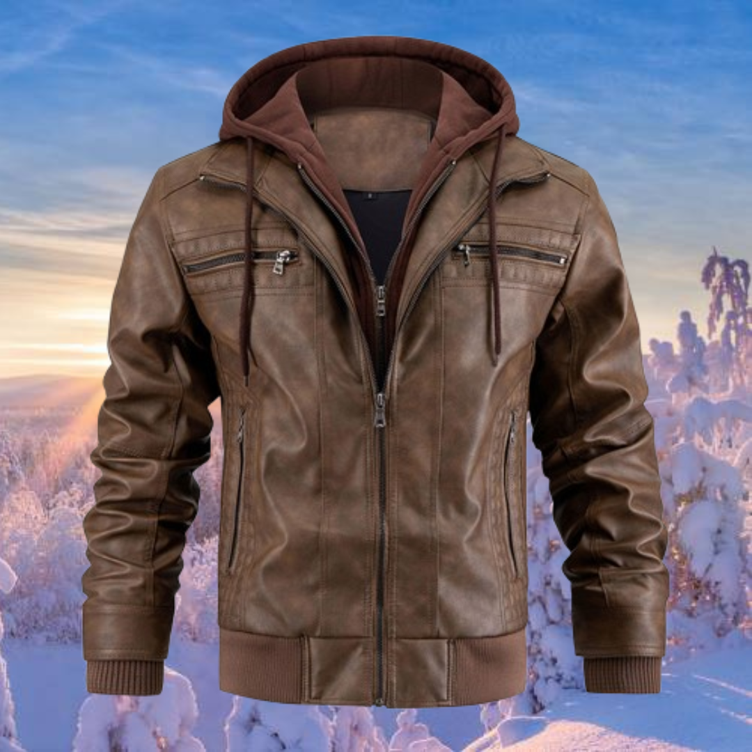 Hubert | Hooded & Leather Rock Jacket