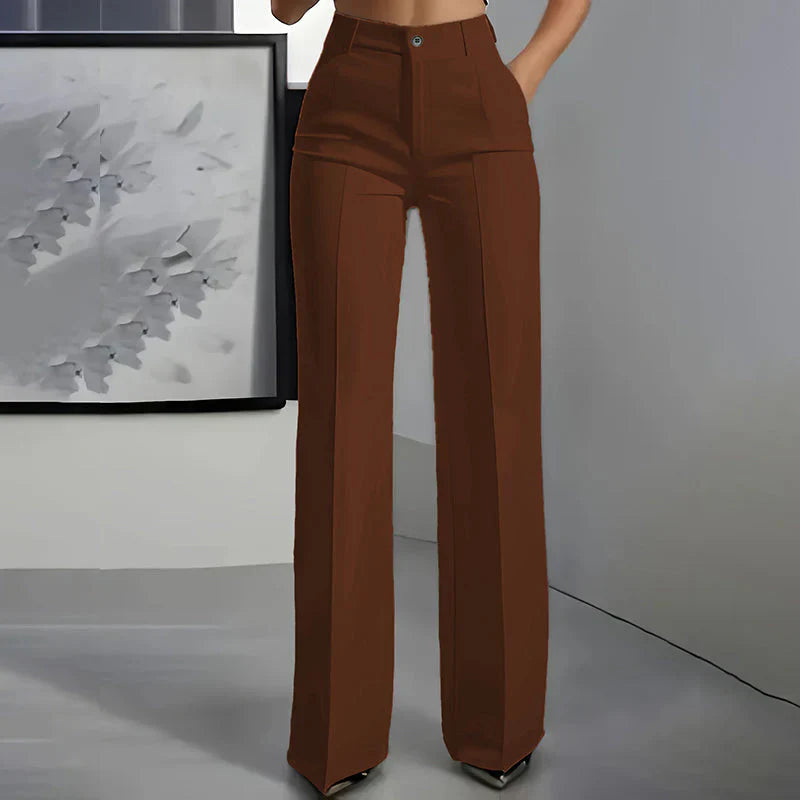ELINORA | Chic high-waisted trousers with a flattering fit for work and elegant moments