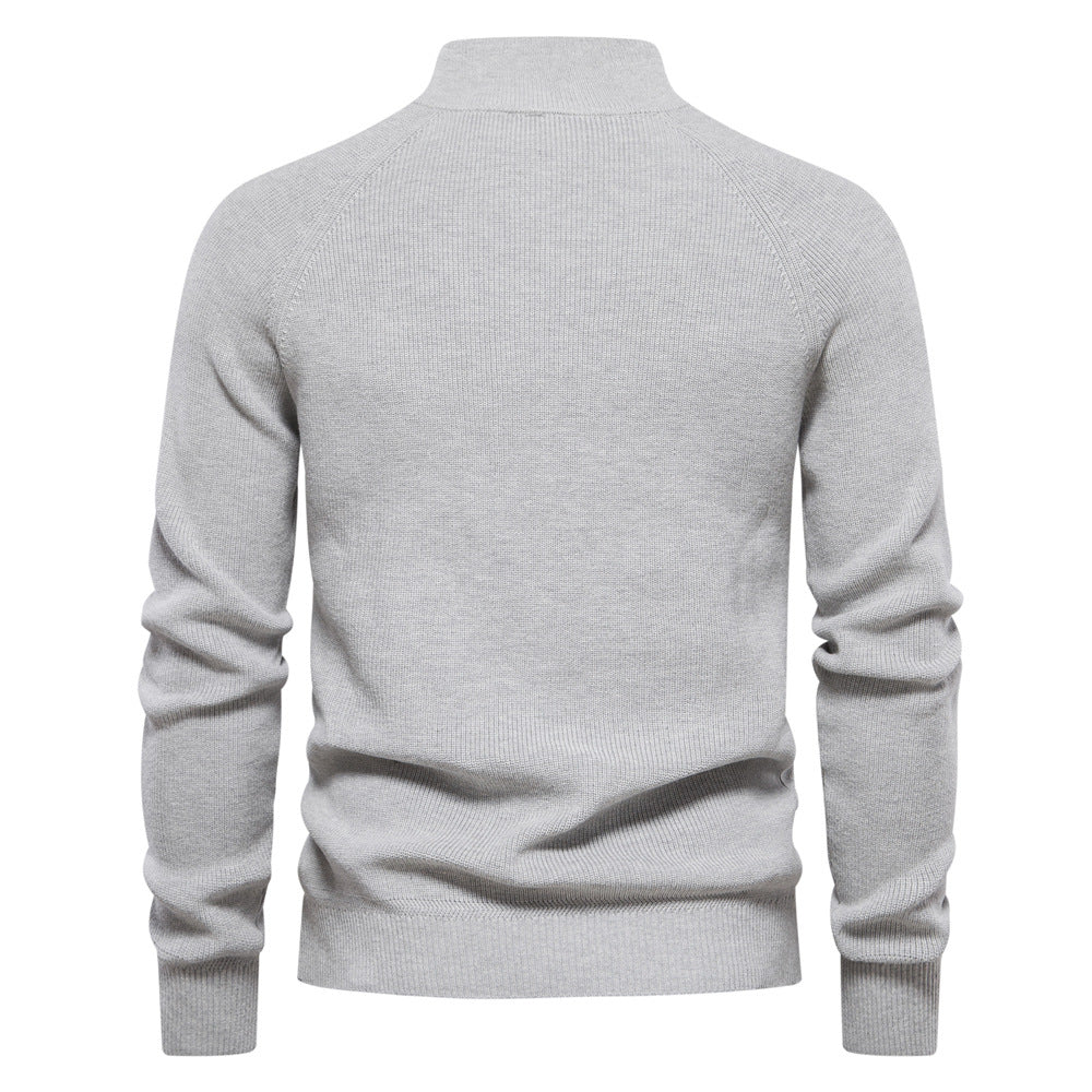 WESTON | RIBBED KNIT HALF-ZIP PULL OVER PIERRE