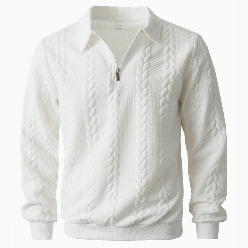 GRIFFIN | ELEGANT KNIT POLO WITH ZIP
