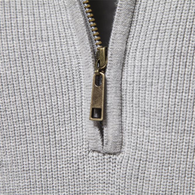 WESTON | RIBBED KNIT HALF-ZIP PULL OVER PIERRE