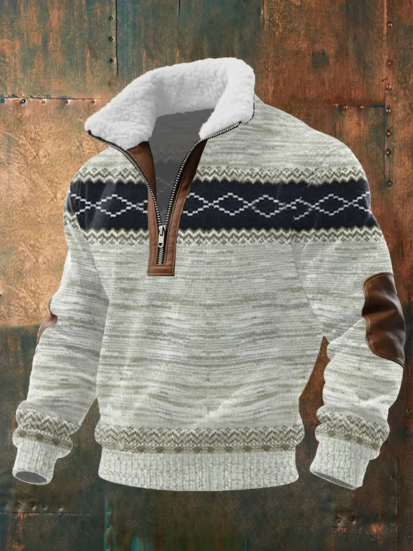 VAN LOREN MODE™ | ZIPPER SWEATER WITH HIGH COLLAR AND LINING