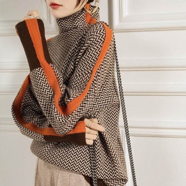 LIEKE | Sweater with Collar for Warm Style and Contrasting Class