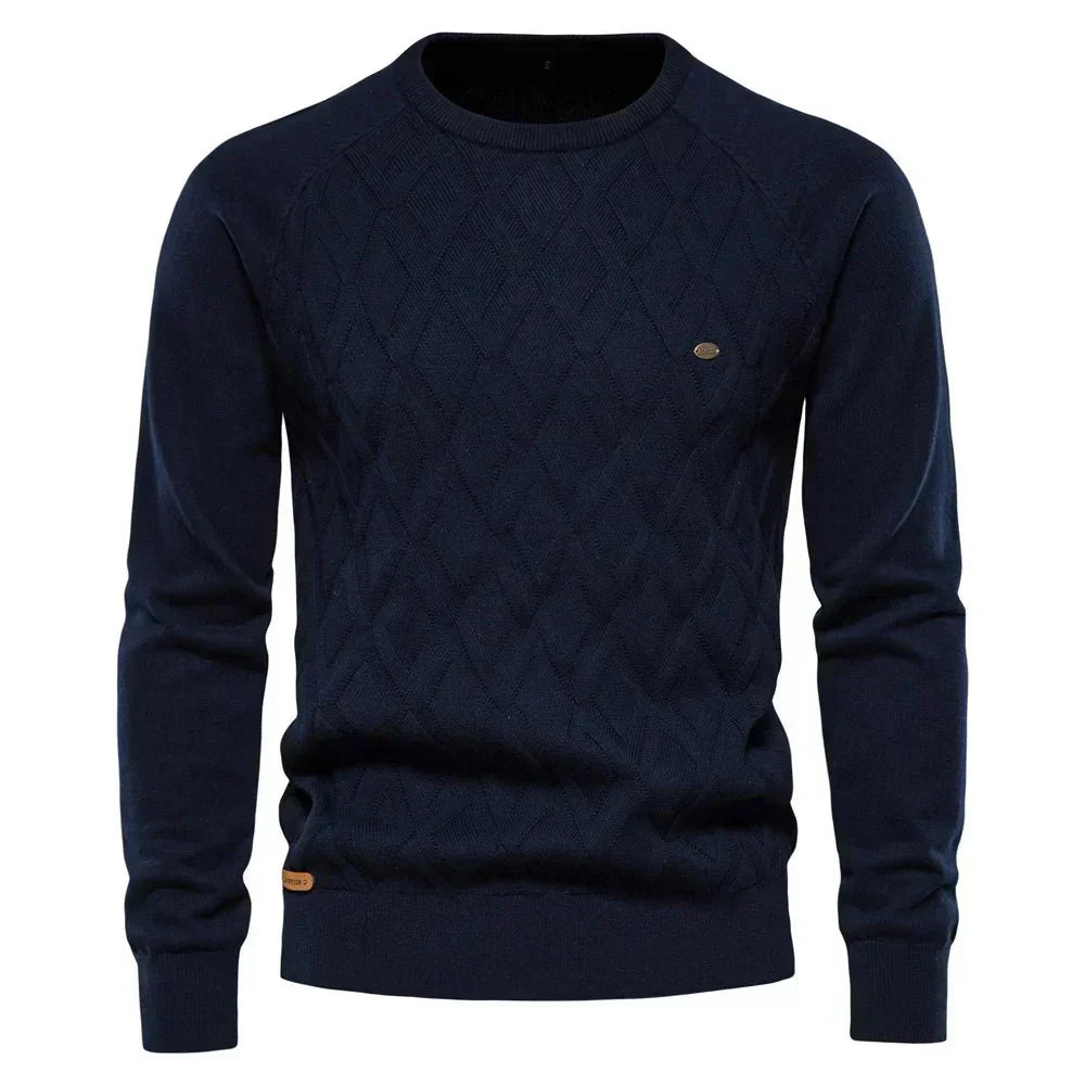 Theodor | Men's Sweater with Check Pattern