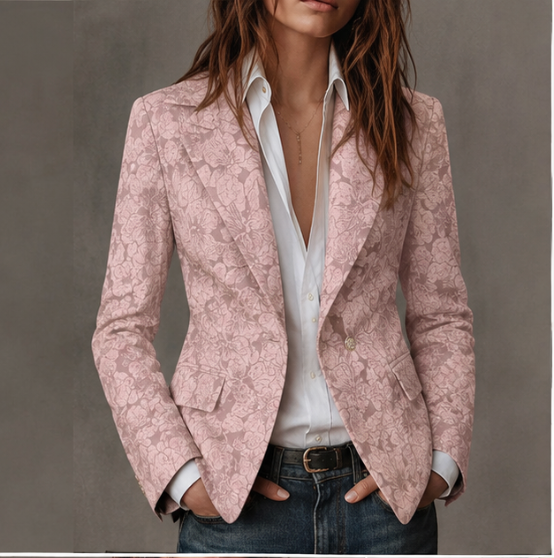 Estelle | Jacquard Fitted Blazer