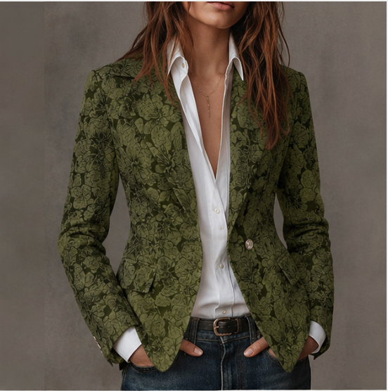 Estelle | Jacquard Fitted Blazer