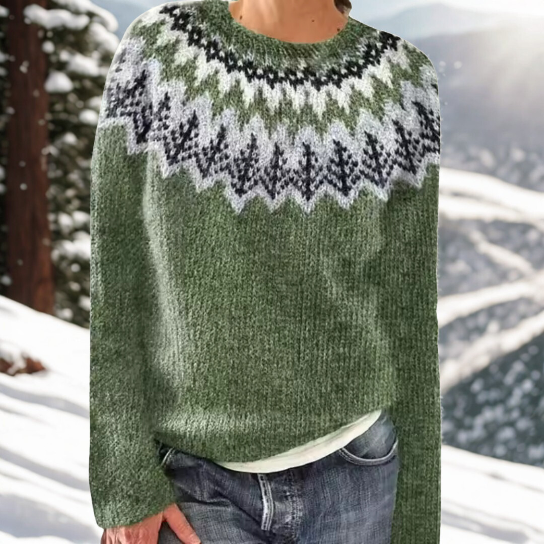 Liv – Winter sweater with timeless Scandinavian pattern