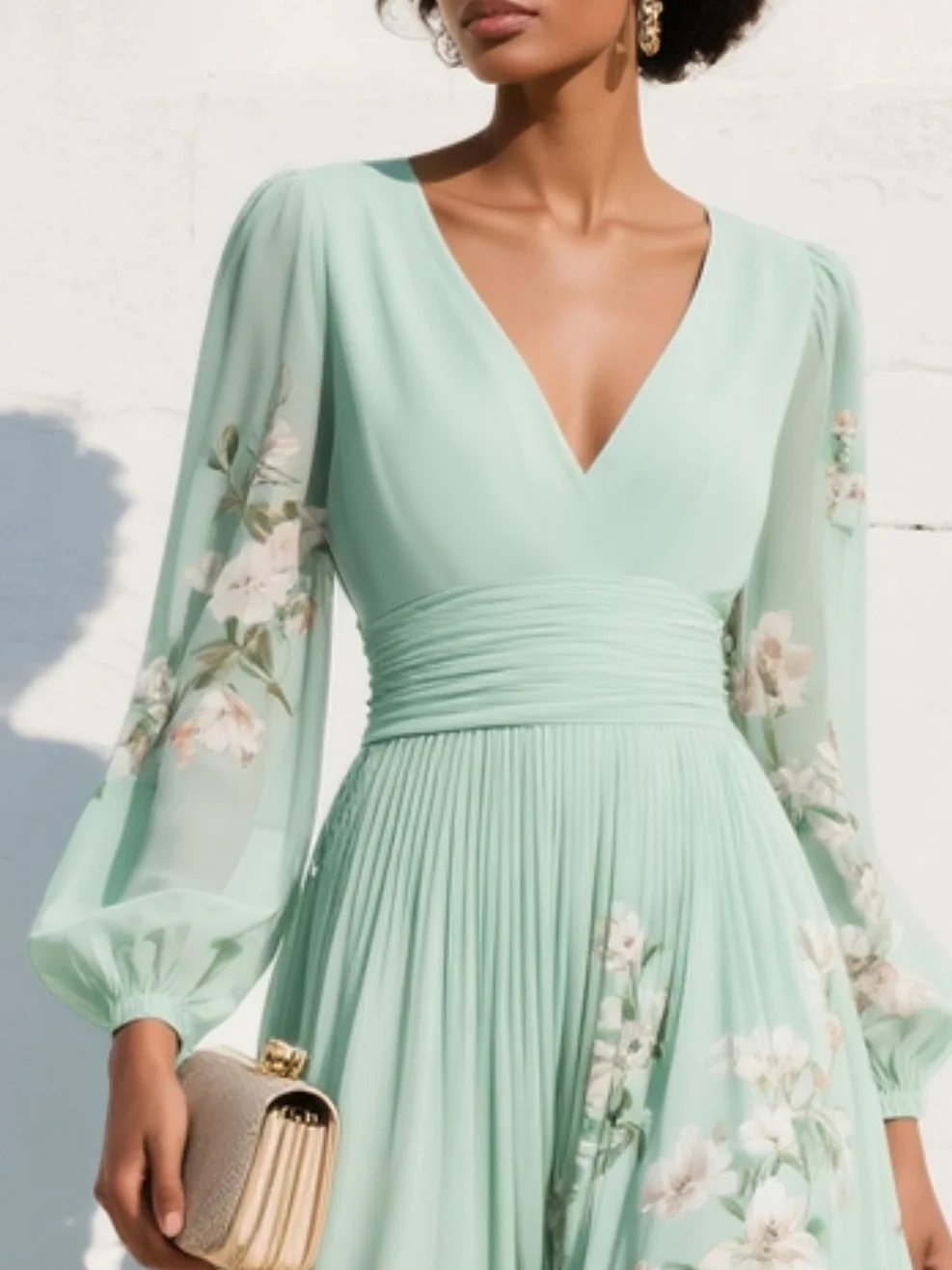Primrose | Floral Pleated Maxi Dress
