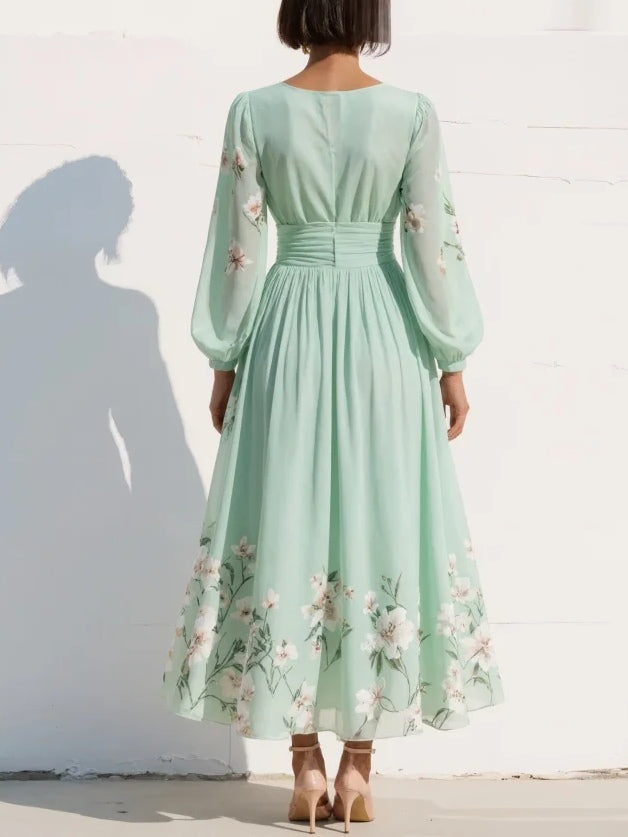 Primrose | Floral Pleated Maxi Dress
