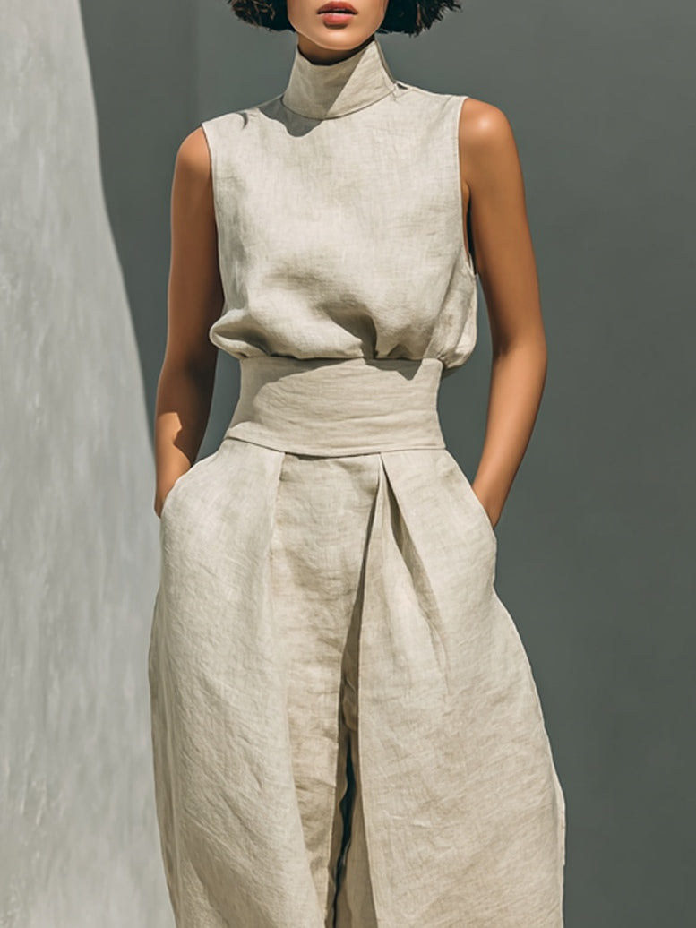 Iris | Relaxed Sleeveless Wide-Leg Two-Piece Set