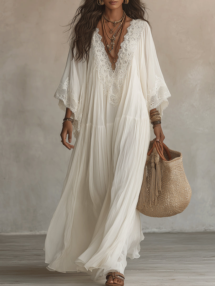 Anna – White Pearl Dress