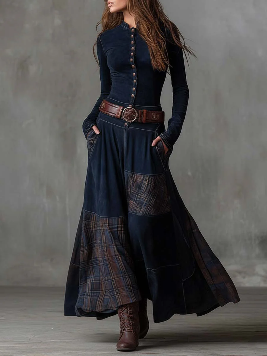 LEONORA™ | Long vintage dress with a flattering fit and timeless boho look (Includes Belt)