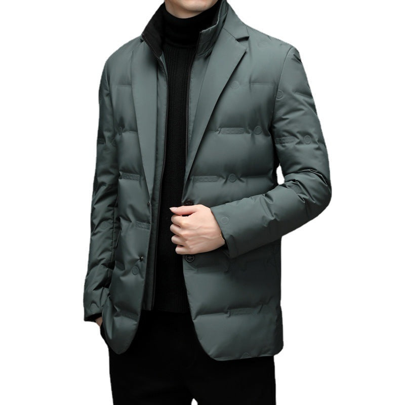 HUDSON | Quilted Down Blazer with Stand Collar
