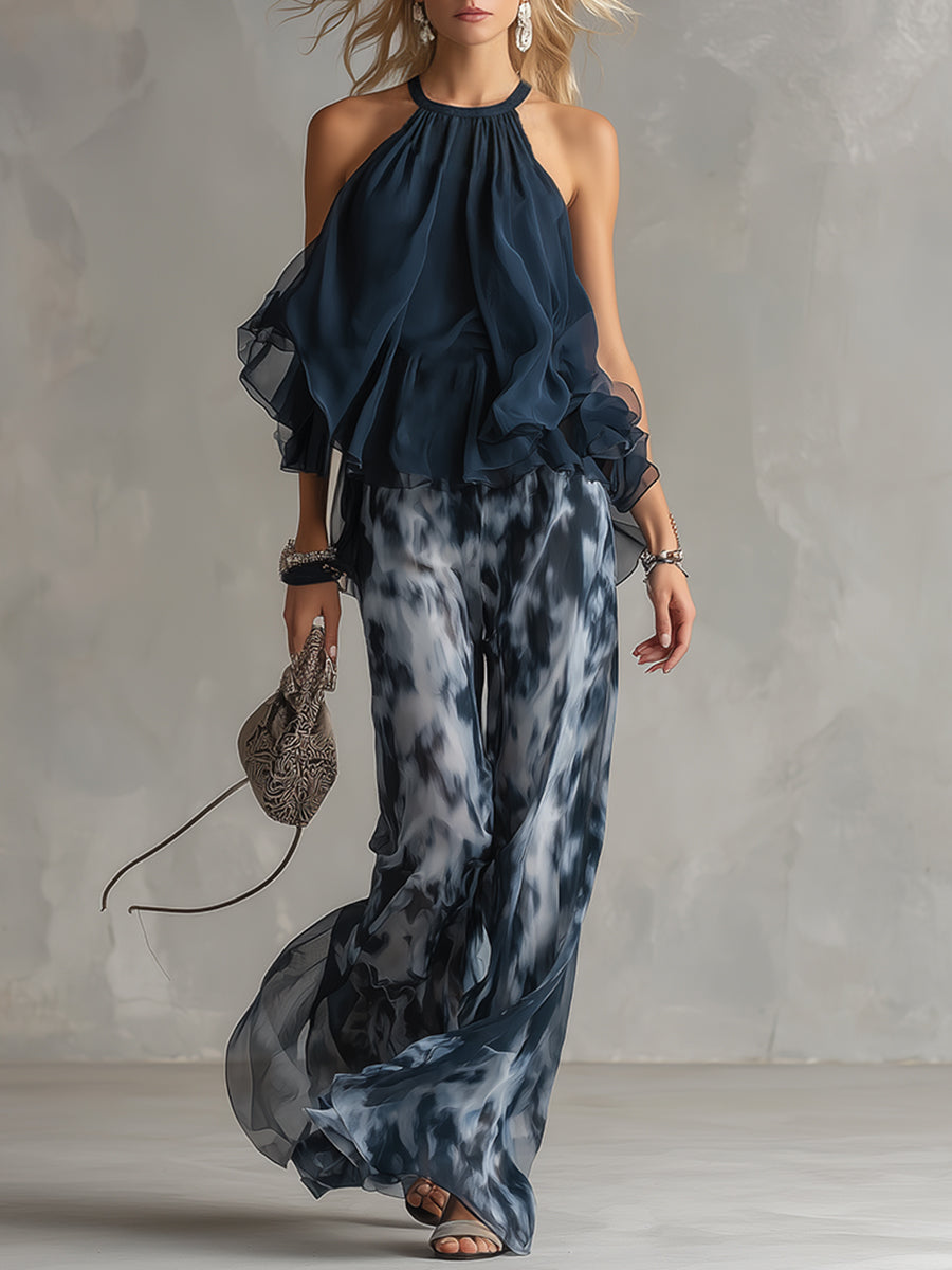 Cosima | Elegant Halter Two-Piece Set