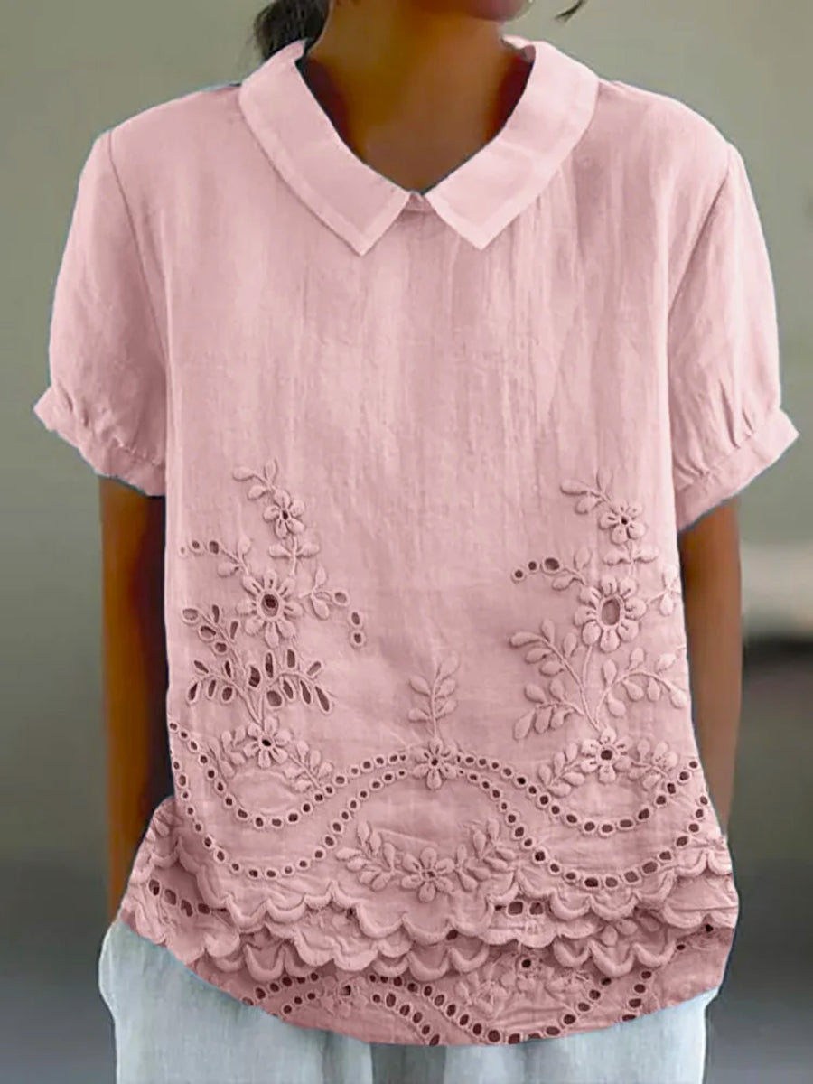 Lily | Embroidered Floral Shirt