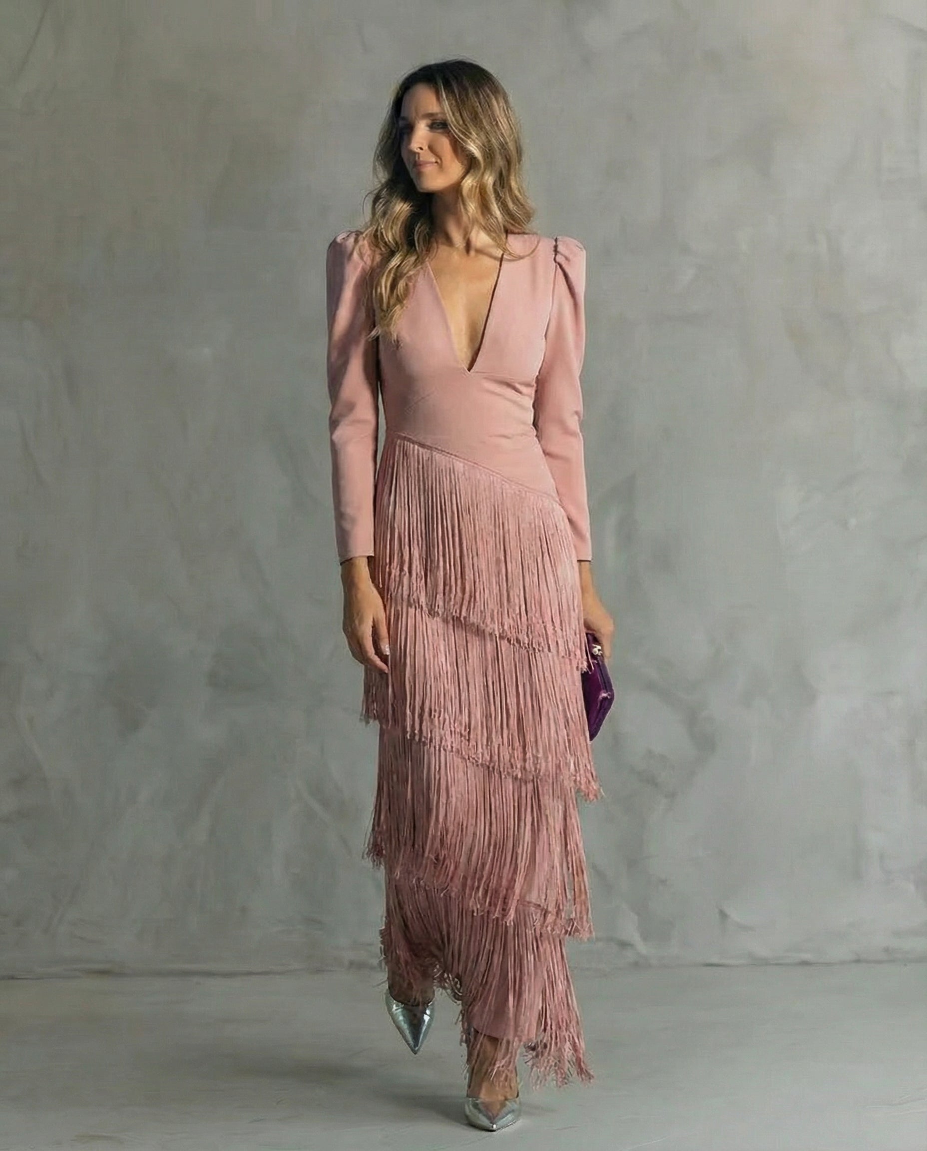 Vivienne™ | Elegant Fringe Evening Dress