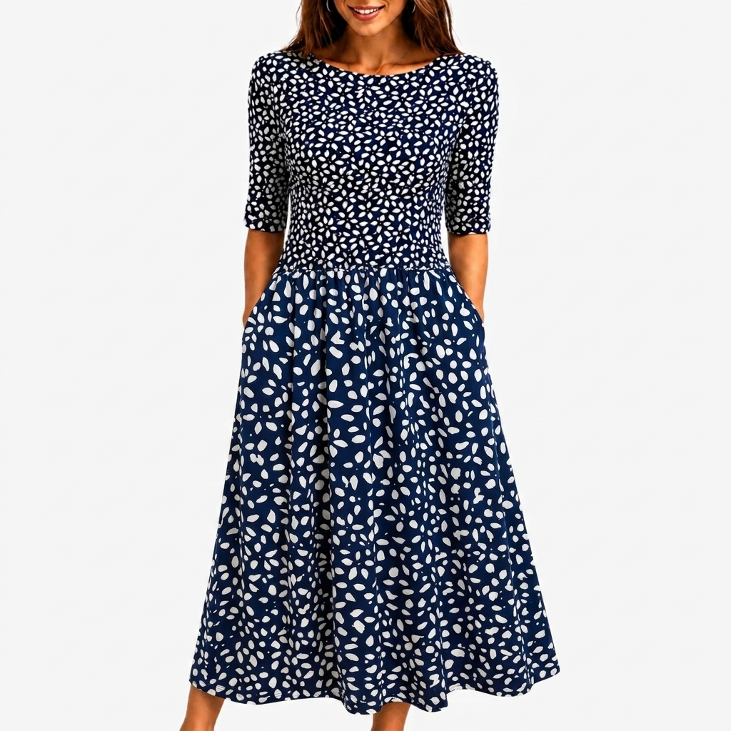 Midnight Bloom Pocket Maxi Dress