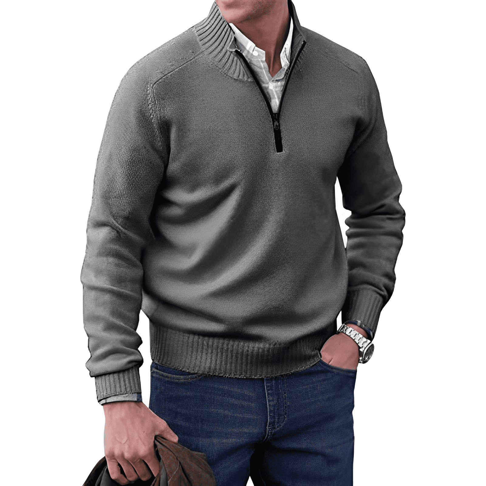 JERSEY | Comfortable and elegant winter sweater with zipper