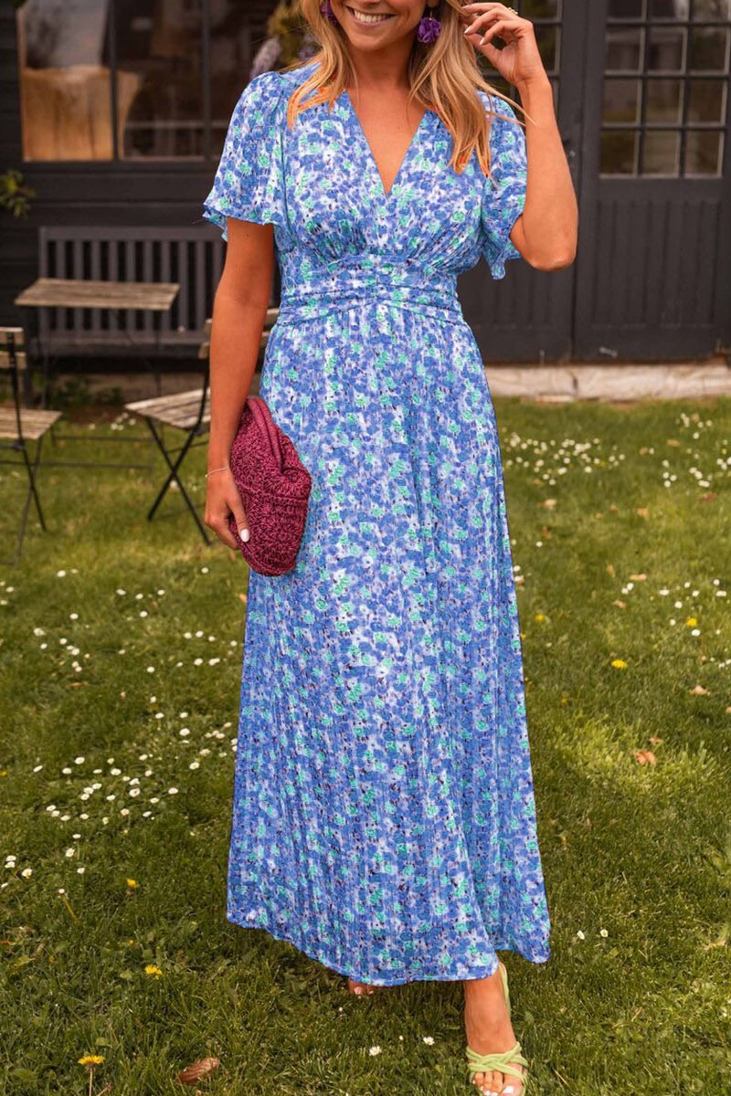 Mariella | Long Floral Dress with Romantic and Light Style