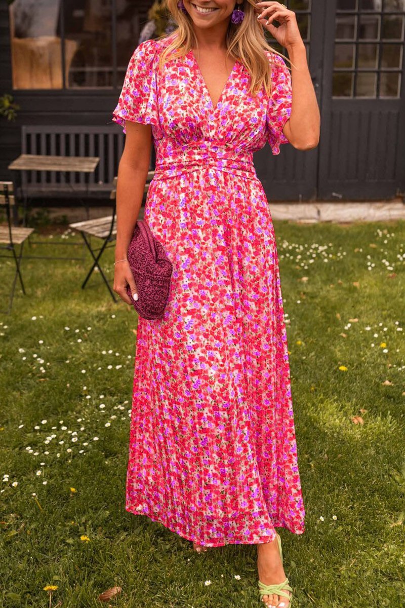 Mariella | Long Floral Dress with Romantic and Light Style