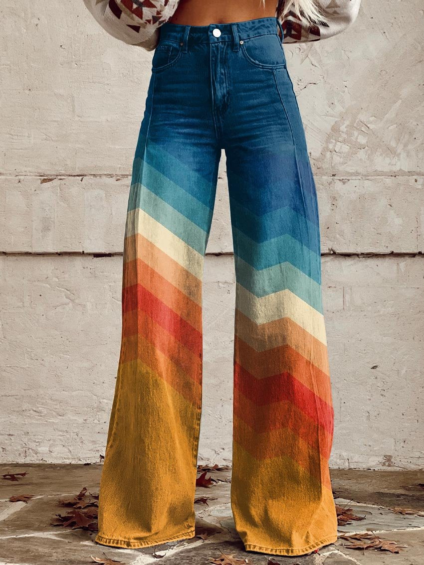 LÉA | Elegant in Modern Retro Zigzag Pants